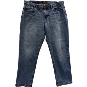 Copper & Oak Relaxed Straight Jeans Mens 34x29 Blue Denim Stretch